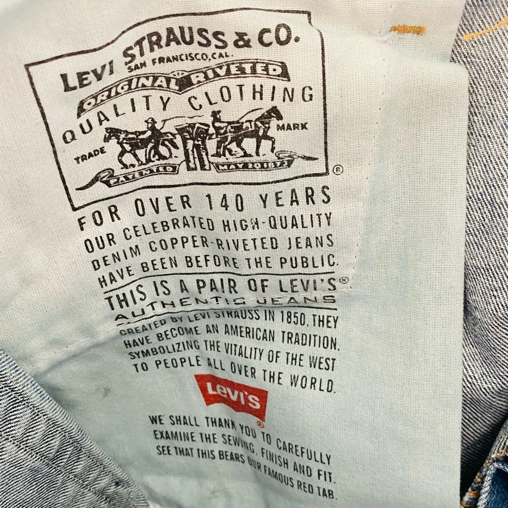 Levi’s RARE Vintage‎ NWT 512 Medium Light Wash Straight Leg Jeans Size 32X31 - Picture 6 of 10